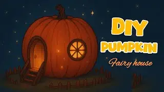 DIY Pumpkin Fairy House Using Cardboard || DIY Halloween Fairy House Lamp || Halloween Decorations 