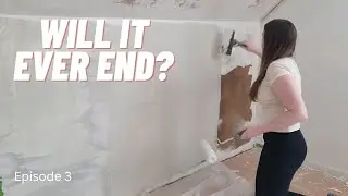 RENOVATING THE MASTER BEDROOM Episode 3. Finishing drywall as a beginner. This was a DIY nightmare.