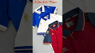 BST &aacute;o b&oacute;ng đ&aacute; Retro Bulbal Milano vải m&egrave; Microdry tho&aacute;ng m&aacute;t, thiết kế cổ polo đứng form dễ phối đồ