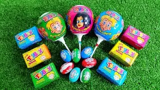 Satisfying video asmr lollipops candy and chocolate yummy candy Cutting video 