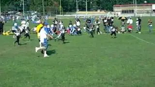 6 year old girl scores Her 1st touchdown on her 1st rush ever!! Stembridge Colts Football