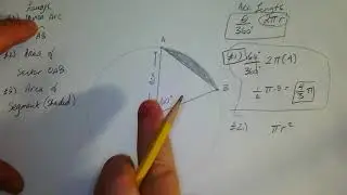 Area of a Segment in a Circle - Cambridge IGCSE Paper 2 Style