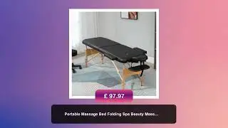 Portable Massage Bed Folding Spa Beauty Massage Table with 2 Sections Black