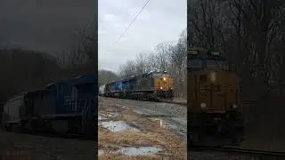 CSX 1976 Conrail heritage unit on M372 with a gp38-3 in notch8