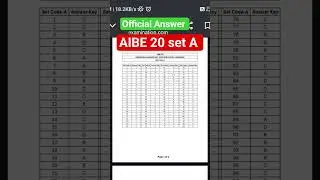 AIBE 20 official Answer set A #aibeanswerkey2025 #aibe20