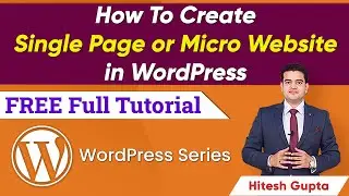 How to create Single Page Website in WordPress | One Page Website FREE | WordPress Website Tutorial