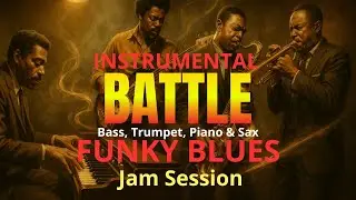 Funky Blues Jam Session &ndash; Epic Instrumental Battle: Bass, Trumpet, Piano & Sax