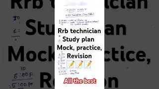 Rrb technician grade 3 study plan 🤗 target #railway #aspirants #ntpc #ssc #rrbs #rrb
