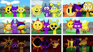 Incredibox - Sprunki but MIX MR SUN and DURPLE and SIMON in ALL Different Mods!