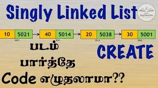 3.1.1 Singly linked list creation in Tamil with an example