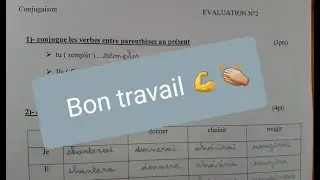 Exemple d'evaluation *Grammaire/Conjugaison/Lexique