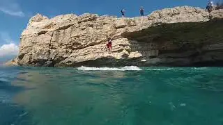 Cliff Jumping at Kaladakia Beach!