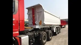 Tri axles 40, 50 ton dump semi trailer, tipper trailer for sale