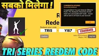 Today Redeem Code Free Fire | Free Fire New Event | Tri Series Redeem Code | Tri Series Grand Final
