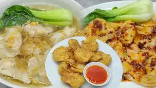 PANGSIT KUAH, PANGSIT CHILI OIL, PANGSIT GORENG SATU ADONAN JADI 3 OLAHAN PANGSIT YANG ENAK