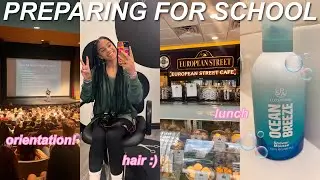 PREPARING FOR SCHOOL! highschool orientation, cleaning, hair and more♡
