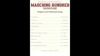 Indiana University Marching Hundred Showcase December 11, 2024 Assembly Hall Bloomington
