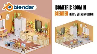 Isometric 3D Room in Blender / Modeling scene - Part 1 #isometric #blender