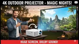 HAPPRUN Google TV Outdoor Projector Review | 2000 ANSI | 4K Support, Dolby Sound, Auto Focus