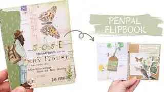 💌 How To Make an Upcycled Junk Mail Envelope Flipbook for your Penpal! ♥️😊