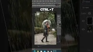 Rain Effect in  Adobe Photoshop 40 Seconds