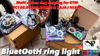 RGB ringlight for KTM￼🔥RC390 RC200 RC125♥️| BAJAJ🔥RS200| multi colour ringlight | FRIENDLY BIKERS