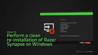 How to perform a clean re-installation of Razer Synapse on Windows