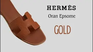 [Ba Hải G&aacute;c] D&eacute;p Hermes Oran Sandal In Epsom Calfskin Color Gold - m&agrave;u mới nh&agrave; HM 