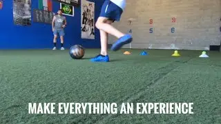 Soccer training - peripheral vision , combination of action hand-eye coordination , serving skills