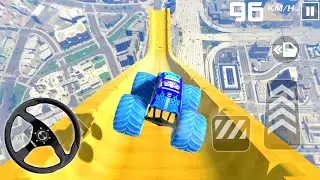 Impossible Mega Ramp Monster Truck Simulator 2023 Game Play Video.[Android Gameplay]