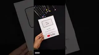 How to make a YouTube play button with cardboard ✨ 1000 subs special #shorts #diy #playbutton