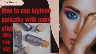 How to use krylone pancake with paint stick with 2way|summer special glowing base with krylone stict