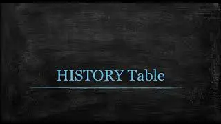 HANA History Table