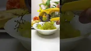 Grape vs Banana Slicer 😍😋 #shorts #grape #slicer #fruitslicing
