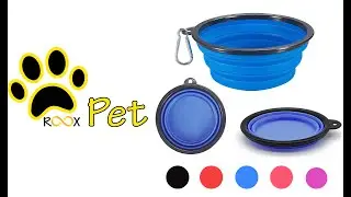 ROOXPET Portable Foldable Collapsible Pet travel bowl