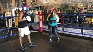 Sweet Science VB | light sparring session - coach vs female - boxing