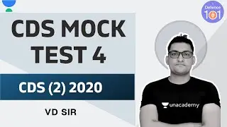 CDS  Mock Test (4) | Full Concepts & Questions | AFCAT 2020 | VD Sir