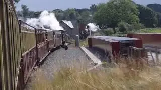 FFESTINIOG STEAM TRAIN JOURNEY TO DDUALLT SPIRAL LOOP TO MINFFORDD 21ST AUGUST 2013