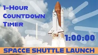 One-Hour Countdown Timer - Space Shuttle Launch