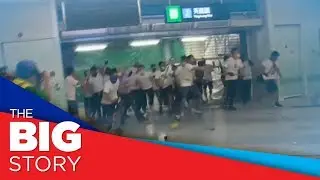 Suspected triad gangsters attack activists coming home from anti-China protest in Hong Kong