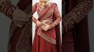 😍No need to buy heavy lehenga|beautiful saree draping style|#sareewearing #fashion
