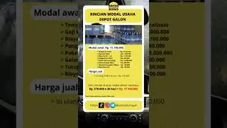 Rincian modal usaha depot galon