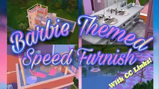 Barbie Themed House Speed Furnish - Vaporwave & Holographic CC Links in Description