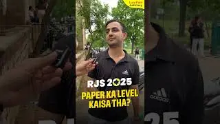 RJS 2025 Paper ka level kaisa tha? Student Feedback #shorts #rjs2025