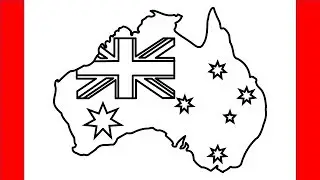 How To Draw Australia Map - Step By Step Drawing
