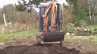 Jord arbejde med minigraver - Case CX 18B
