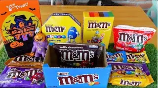 New American M&M's Candy and Chocolate for Halloween (ASMR) 