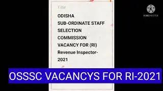 OSSSC VACANCY RI POST 2021 # BIGGEST VACANCY