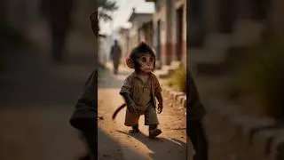 🐒Even in silence, humanity still exists.&hearts;️#YouTubeShorts#Humanity#AIVideo