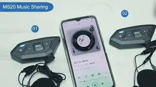 EJEAS MS20 Motorcycle Helmet Mesh Intercom Music Sharing function Operate